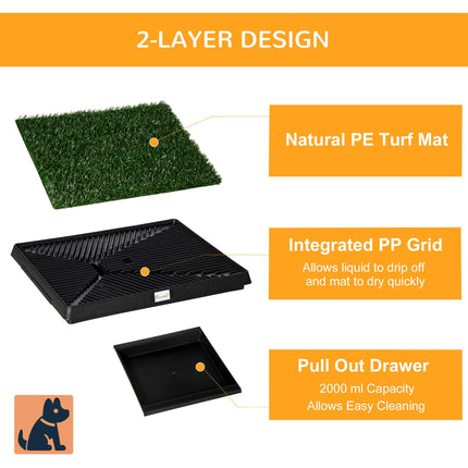 Indoor Pet Toilet Training Mat with Urine Tray - Green & Black