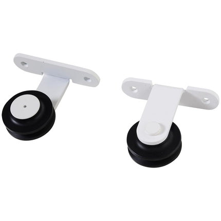 6ft Carbon Steel Sliding Barn Door Track Kit - White