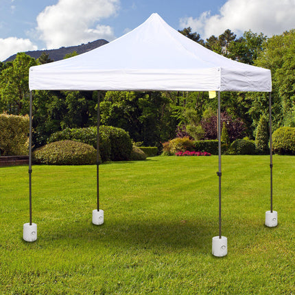Set of 4 Tent Weight Bases for 20-30mm Poles with Quick Clip System - White