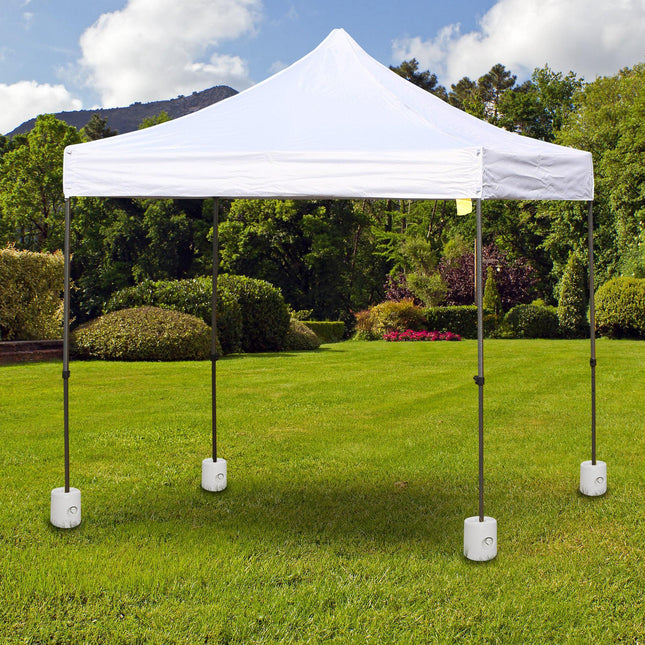 Set of 4 Tent Weight Bases for 20-30mm Poles with Quick Clip System - White