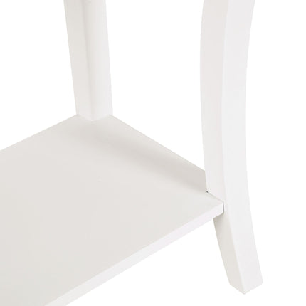 Modern Console Table with Drawers and Shelves for Living Room Entryway Bedroom - Ivory White