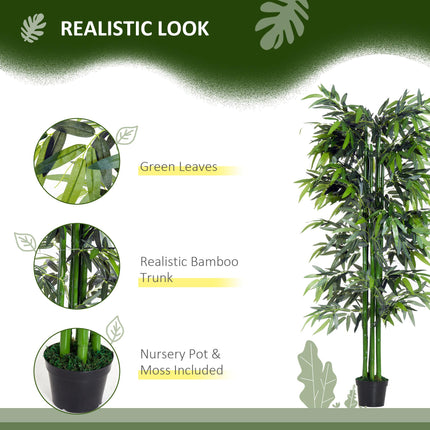 1.8 Metre Artificial Bamboo Tree in Pot - Realistic Green