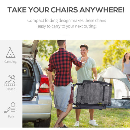Zero Gravity Garden Deck Chair with Canopy and Cup Holder - Grey