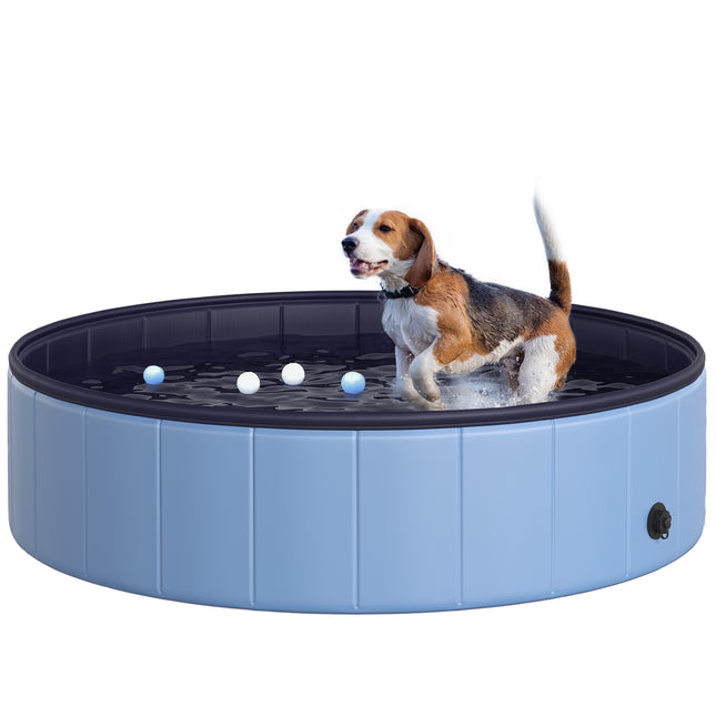 Foldable Pet Swimming Pool 120 cm Diameter - Blue