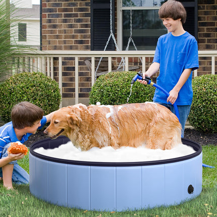 Foldable Pet Swimming Pool 120 cm Diameter - Blue