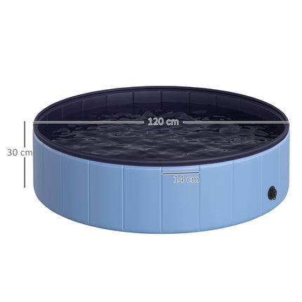 Foldable Pet Swimming Pool 120 cm Diameter - Blue