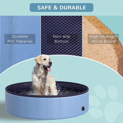 Foldable Pet Swimming Pool 120 cm Diameter - Blue