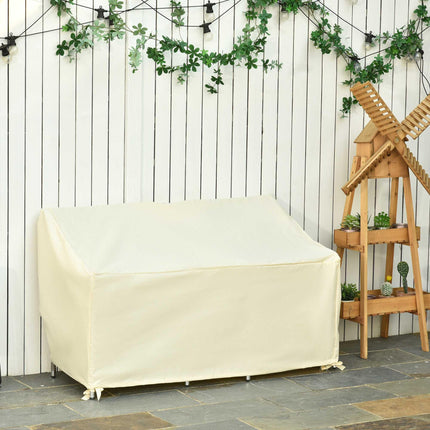 600D Oxford Cloth Furniture Cover, 2 Seater Sofa Protector for Garden Patio, Cre