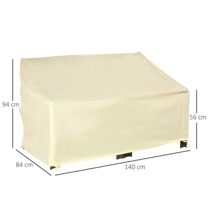 600D Oxford Cloth Furniture Cover, 2 Seater Sofa Protector for Garden Patio, Cre