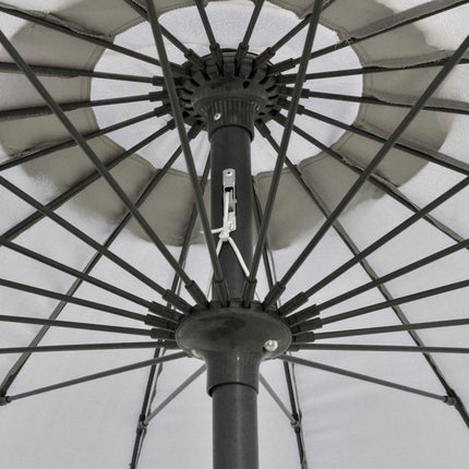 2.5m Outdoor Garden Parasol with Crank and Tilt Mechanism - Light Grey