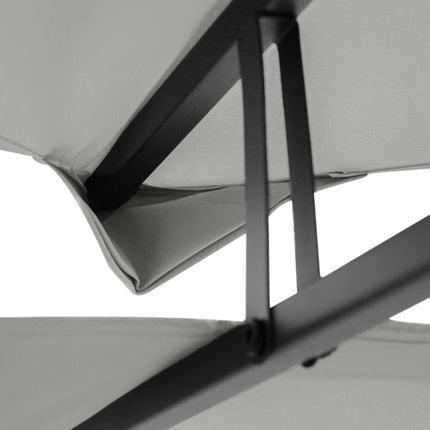Replacement Gazebo Roof Canopy 2.9-3W x 3.9-4L m Durable UV Resistant - Light Grey
