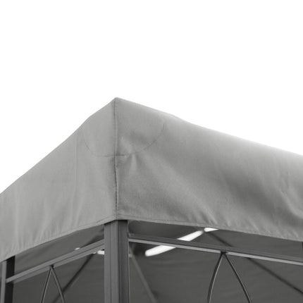 Replacement Gazebo Roof Canopy 2.9-3W x 3.9-4L m Durable UV Resistant - Light Grey