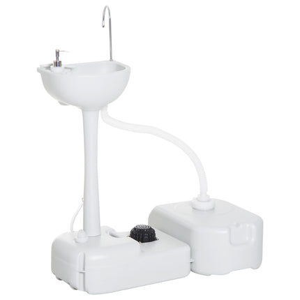 Portable Camping Hand Wash Sink with 17L Water Tank - Grey
