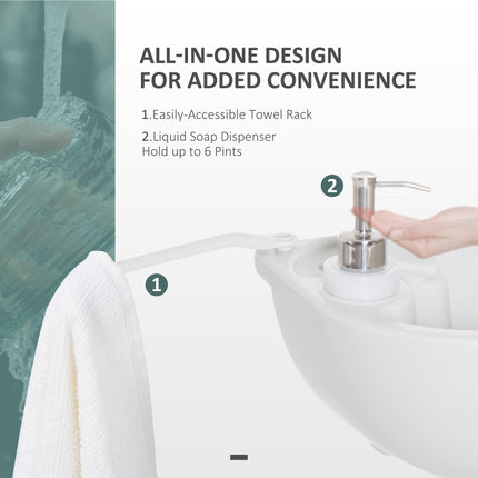 Portable Camping Hand Wash Sink with 17L Water Tank - Grey