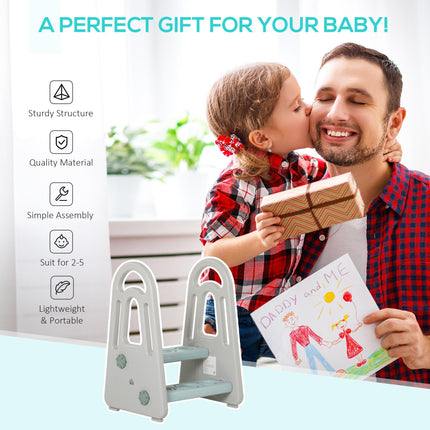 Kids Toddler Step Stool Ladder Kitchen Helper for Toilet Potty Training Bathroom