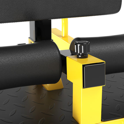 3-in-1 Padded Push Up, Sit Up & Deep Sissy Squat Machine for Home Gym Fitness - Yellow