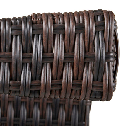 Rattan Outdoor Rocking Chair with Cushion Garden Patio Wicker Seater - Brown