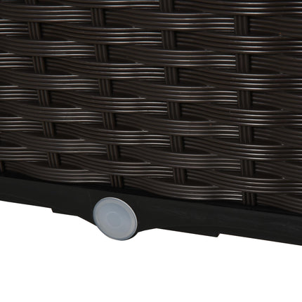 Garden Raised Bed Elevated Patio Planter Box with Self-Watering System - Brown