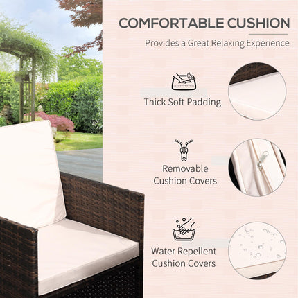 10 Seater Rattan Cube Garden Furniture Set with Parasol Hole, Rattan Dining Set