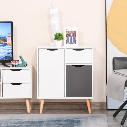 Floor Cabinet Storage Cupboard with Drawer for Bedroom, Living Room & Entryway - Grey