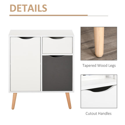 Floor Cabinet Storage Cupboard with Drawer for Bedroom, Living Room & Entryway - Grey