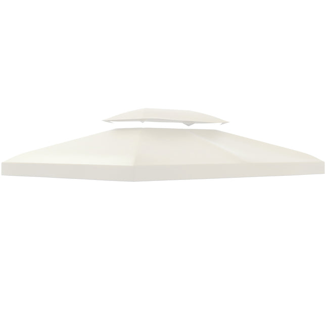 Durable UV Resistant Gazebo Replacement Roof Canopy 4x3m - Cream