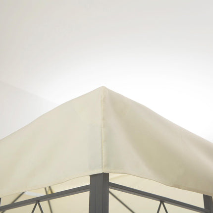 Durable UV Resistant Gazebo Replacement Roof Canopy 4x3m - Cream