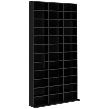 Height-Adjustable CD/DVD Storage Shelf for 1116 CDs 102x24x195 cm - Black