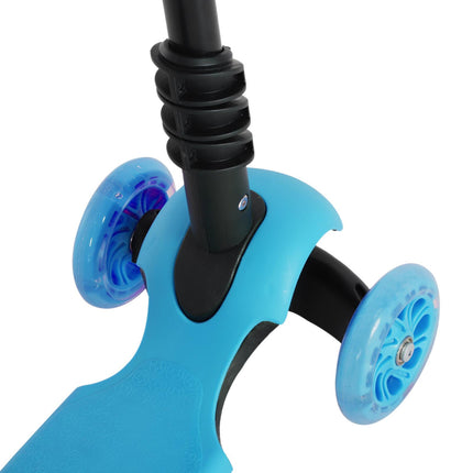 5-in-1 Toddler 3-Wheel Mini Kick Scooter with Removable Seat & Backrest for Kids - Blue