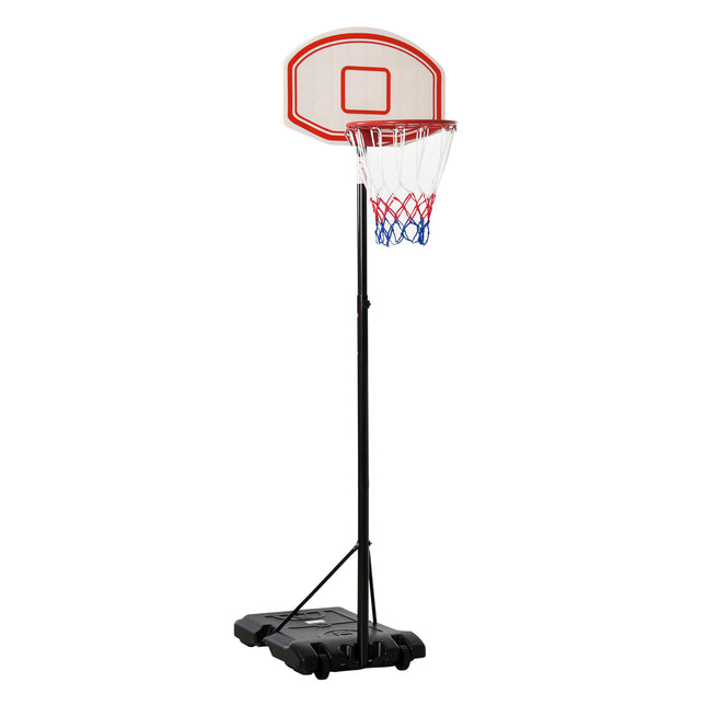 Portable Basketball Stand 170-197cm Adjustable Height Sturdy Rim Hoop w/ Large W