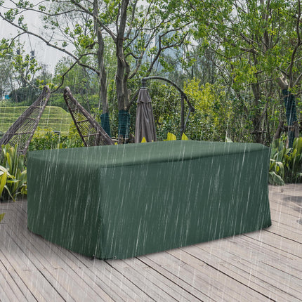 Outdoor Rattan Furniture Cover Set Waterproof UV Rain Protection 222x155x67 cm - Green
