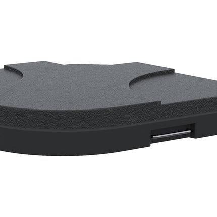 4 pc Heavy Duty Plastic Parasol Umbrella Weight Base for Cross Stands - Black