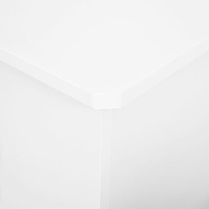 MDF White Painted Slatted Radiator Cover Cabinet with Display Shelf 172L x 19W x 81H cm - White