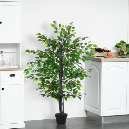 145cm Artificial Banyan Tree with Cement Pot - Green