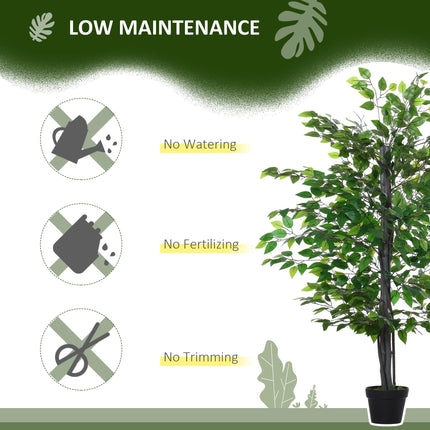 145cm Artificial Banyan Tree with Cement Pot - Green