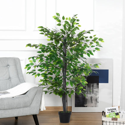 145cm Artificial Banyan Tree with Cement Pot - Green
