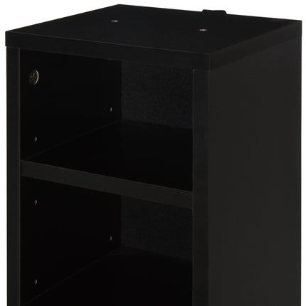 204 CD Media Display Shelf Unit Set of 2 Blu-Ray Tower Rack w/ Adjustable Shelve