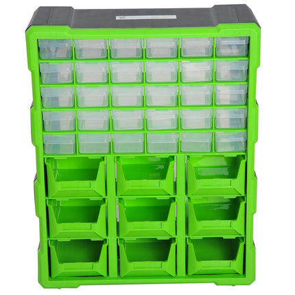Plastic 39 Drawer Parts Organiser Wall Mount Storage Cabinet Garage Small Nuts B