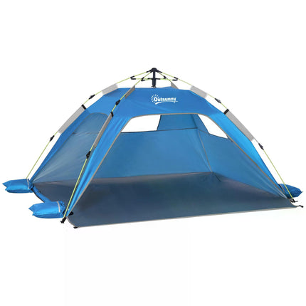 Pop-Up Beach Tent for 1-2 Persons UV Protection Waterproof - Blue