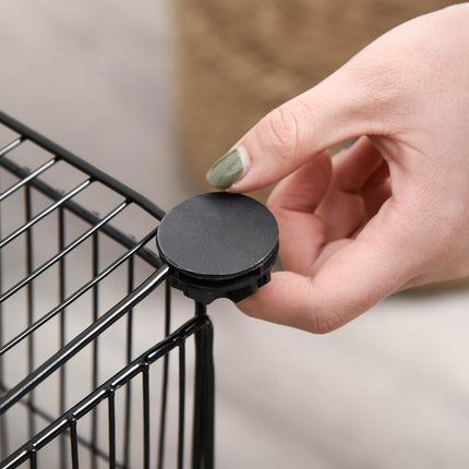 Pet Playpen DIY Small Animal Cage with Door 22 Pieces for Bunny Chinchilla Hedgehog Guinea Pig - Black