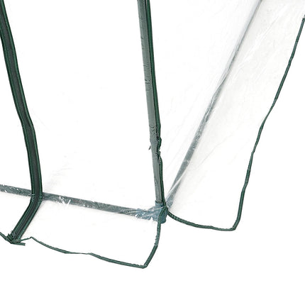 Walk-in Polytunnel Greenhouse 2 x 2.5m with Steel Frame and Roll-up Door - Transparent