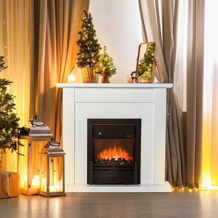 40" Electric Firplace Suites & Mantelpiece w/LED Flames Remote Marble Stone Mode