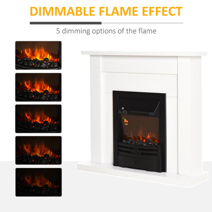 40" Electric Firplace Suites & Mantelpiece w/LED Flames Remote Marble Stone Mode