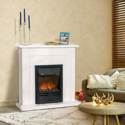 40" Electric Firplace Suites & Mantelpiece w/LED Flames Remote Marble Stone Mode