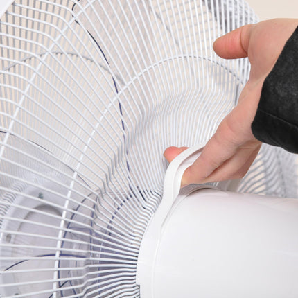 54'' Pedestal Stand Fan with 3 Speeds, 3 Modes, 85° Oscillation & LED Panel - Black & White