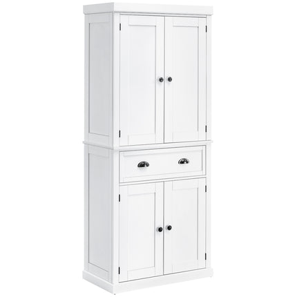 Freestanding Kitchen Cupboard, 184cm Tall Storage Cabinet with Doors and Shelves