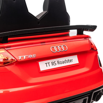 Audi TT RS 12V Rechargeable Ride-On Car with Remote, Lights, Horn, MP3 Player, Seat Belt - Red