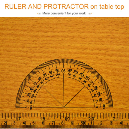 Foldable Garage Work Bench MDF Workstation with Ruler & Protractor - Yellow Black