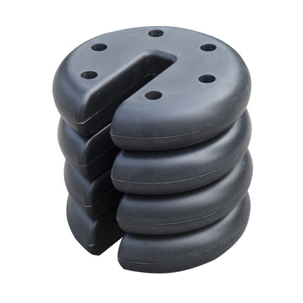 Gazebo Weight Set of 4 for Tent Canopy 8.8KG Cement Filled Bases - Black