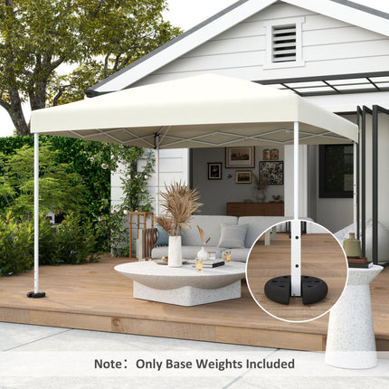 Gazebo Weight Set of 4 for Tent Canopy 8.8KG Cement Filled Bases - Black